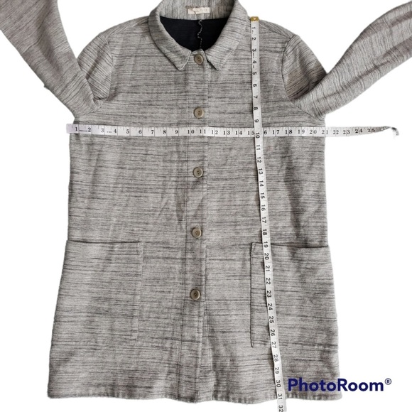Eileen Fisher Chevron Knit Long Shacket Size M - Picture 7 of 12